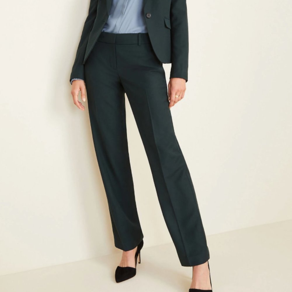 Ann Taylor Straight Pant Pine Needle Green NWT 18